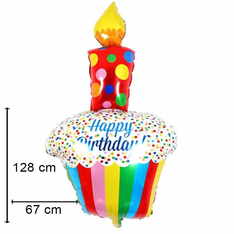 Folienballon-Geburtstagskuchen-mit-Kerze